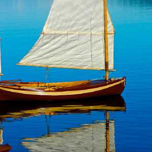 Canoe Yawl anchored